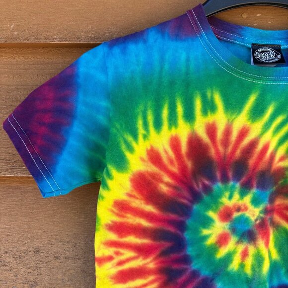 Santa Cruz Kids Tie-Dye T-Shirt Medium 10-12 100% Cotton Short Sleeve Colorful D - Picture 5 of 13